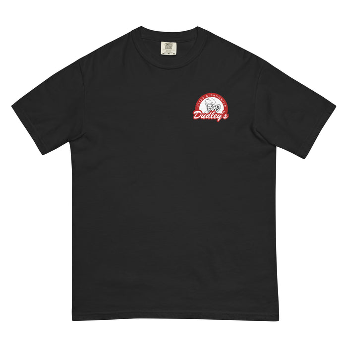 Dudley's Menu Board Tee front, Black